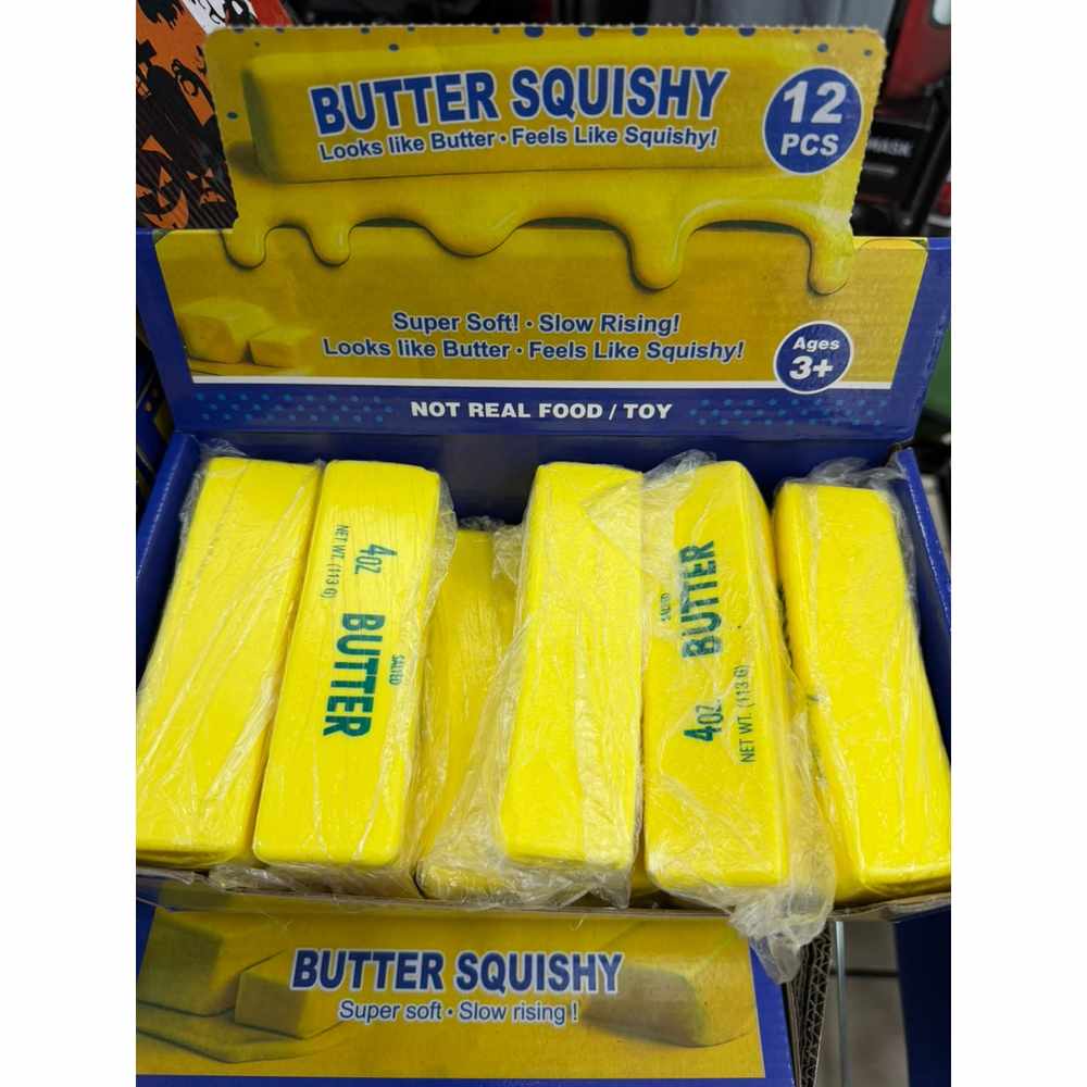 Butter Squishy · caja display 12 pzas (barra mantequilla)
