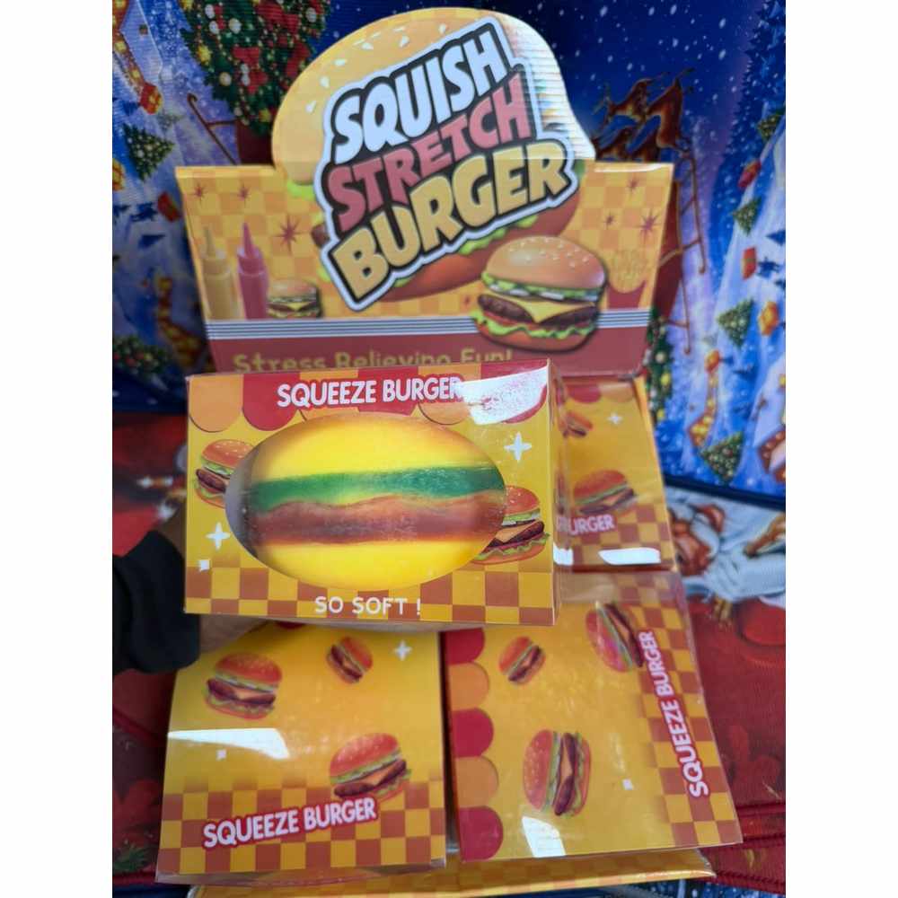 Squish Stretch Burger Jumbo · Squeeze Burger (hamburguesa antiestrés grande)