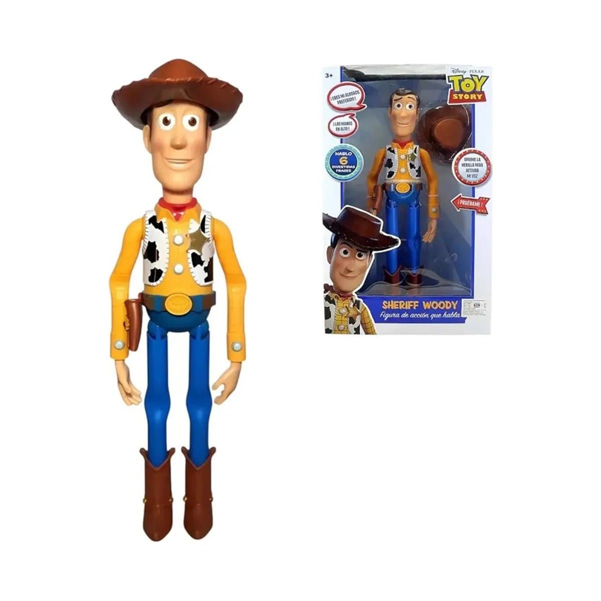 Sheriff Woody · figura que habla · plástico · 40 cm (oprime la hebilla)